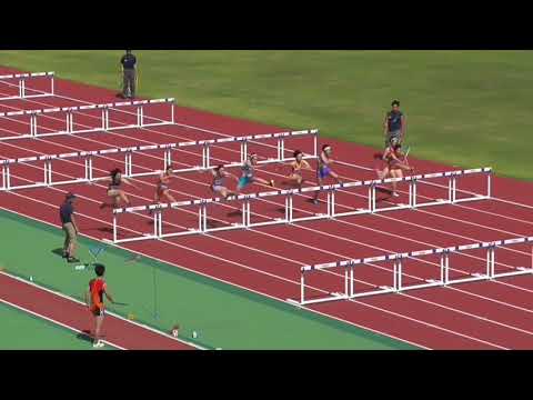 H30長野県高校総体　女子100mH決勝(松本国際　麻原)
