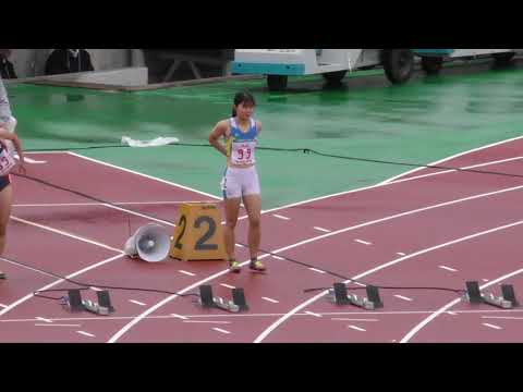 女子100m予選4組　U20日本選手権R01