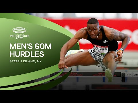 Grant Holloway storms to 60m hurdles victory with 7.37 | World Indoor Tour Gold Staten Island 2022