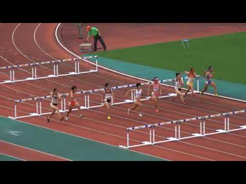 2018全国高校総体陸上南九州大会（沖縄)女子100mH 準決勝2組