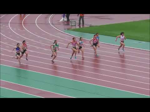 女子100m_予選8組_第71回北海道高校陸上20180613