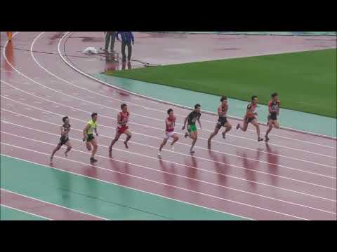 男子100m_準決勝3組_第71回北海道高校陸上20180613