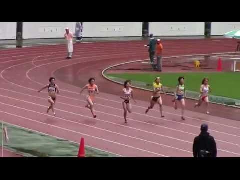 2015 東海高校総体　女子100m　予選4