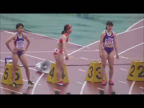 女子100m_決勝_第71回北海道高校陸上20180615