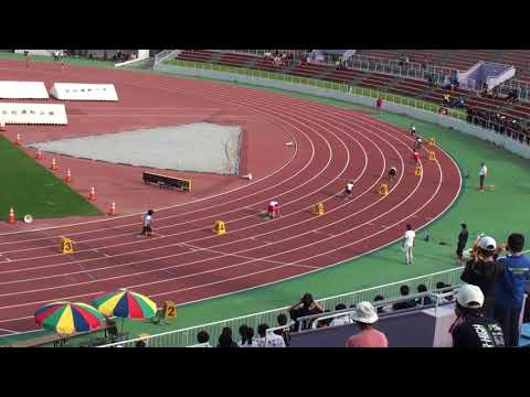 2018 茨城県高校総体陸上 男子4x100mR準決勝2組