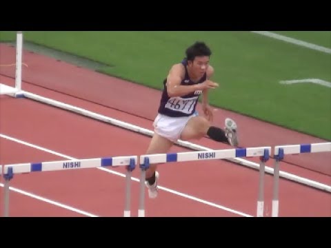国体陸上群馬県予選2017 成年男子110mH決勝
