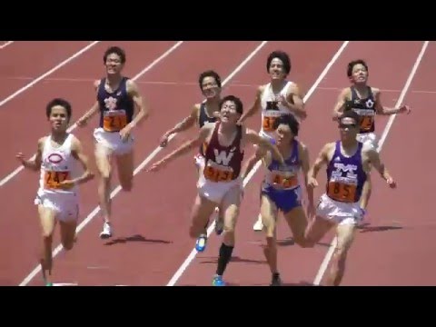 【頑張れ中大】関東ｲﾝｶﾚ男子1部800ｍ準決勝2組　田母神一喜、組ﾄｯﾌﾟの快走　2016.5.22