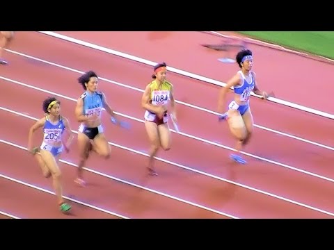 2015ユース陸上女子 4×100ｍR 予選3組 20151017