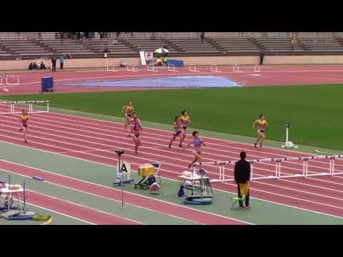 2018学生個人選手権陸上 女子400mH 準決勝1～2