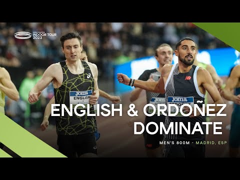 English 🇮🇪 and Ordoñez 🇪🇸 victorious in the men&#039;s 800m | World Indoor Tour 2023