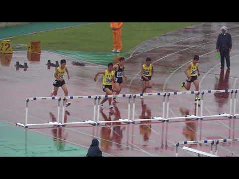 20180414103945県記録会中男110ｍH1組延藤虎太郎