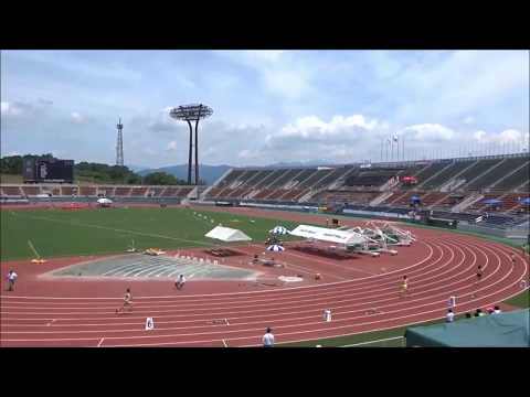 女子4×400mリレー予選1組、1着：済美高　4分08秒78　～第72回愛媛陸上選手権大会～