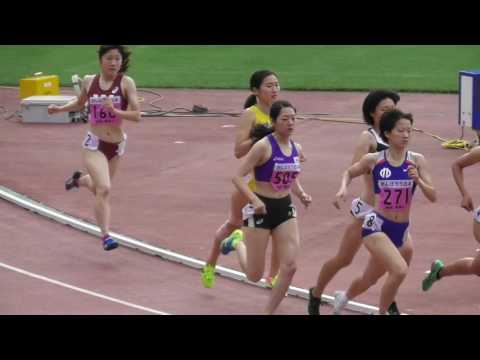 【頑張れ中大】 関東ｲﾝｶﾚ 女子1部800m準決勝2組 出水/北村夢（日体大）2’08”74　2017.5.27
