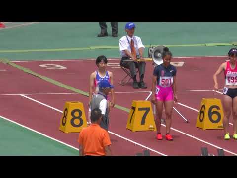 H30　千葉県高校総体　女子100m　準決勝1組