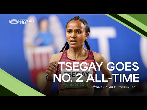 Tsegay 🇪🇹 goes number 2️⃣ on the women&#039;s mile all-time list 🔥 | World Indoor Tour 2023