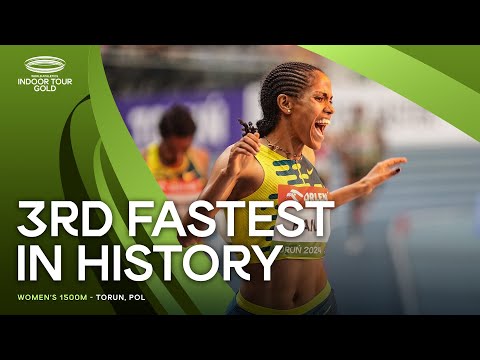 🇪🇹&#039;s Hailu runs to 3rd place on 1500m all-time list | World Indoor Tour 2024