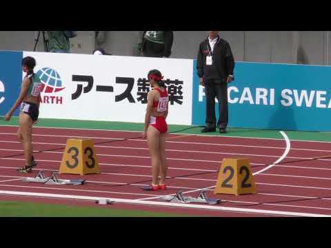 女子200m予選2組　U18日本選手権R01