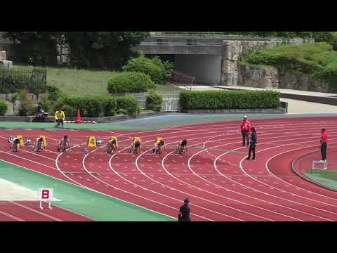 2018 関西インカレ 女子 100m 予選(6-3+6) 第1組