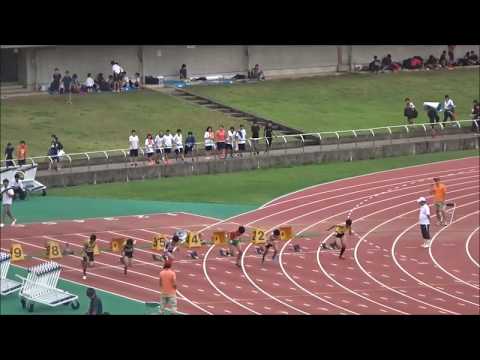 男子A（中学3年）100m　予選2組　～ジュニアオリンピック陸上　高知県選考会～