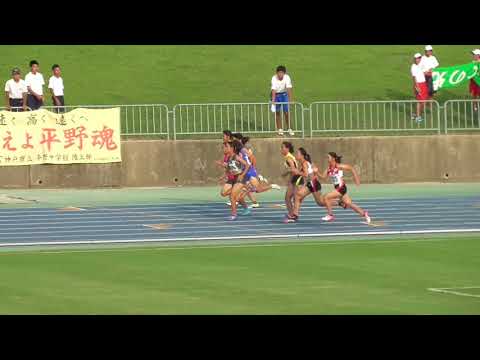 2017年度 JO兵庫県代表選考会 3年女子100m記録挑戦会（-1.4）