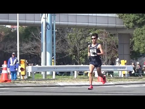 東京マラソン 2016 38km地点 服部勇馬選手など学生ランナー多数通過