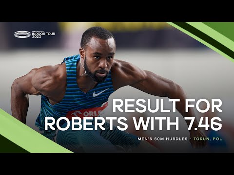 Roberts 🇺🇸 holds off Iribarne 🇨🇺 in the 60m hurdles 🔥 | World Indoor Tour 2023