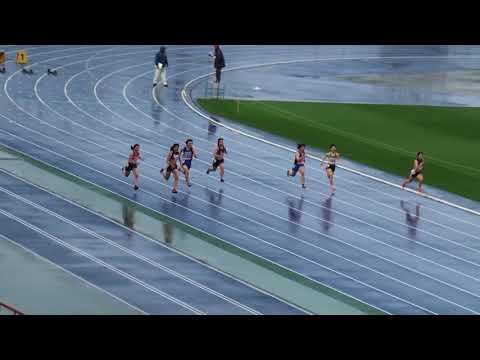 2018 水戸陸上記録会 高校・一般女子100m3組