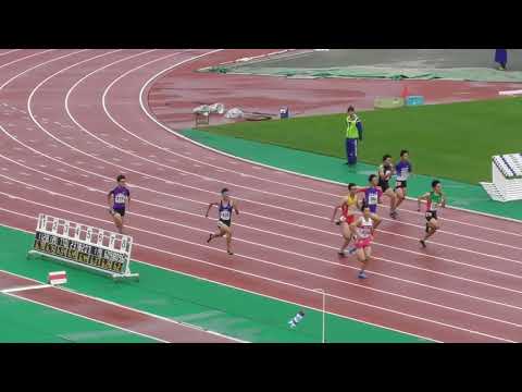 男子200m_準決勝3組_第50回北海道高体連札幌支部新人陸上20180819