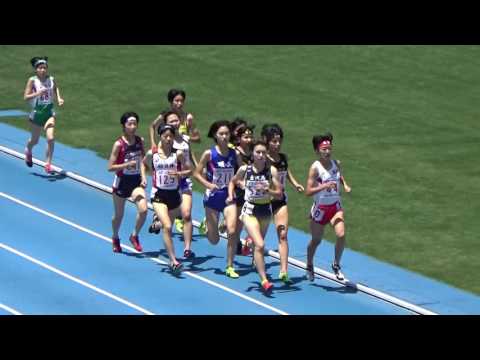 南関東高校総体陸上 女子1500m 予選1組 2016/06/17