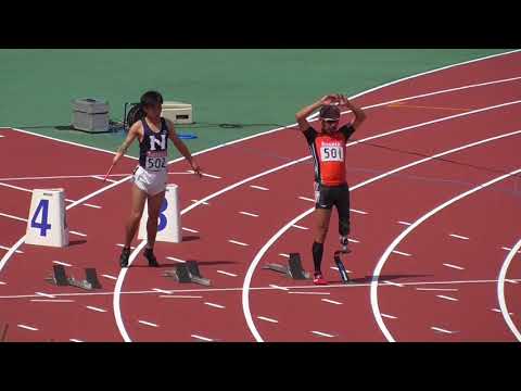 第62回中部実業団対抗陸上競技大会　男子招待パラT47・63　100m　決勝　2018/05/12