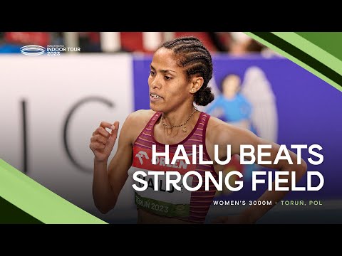 Hailu 🇪🇹 wins her first ever 3000m thanks to an amazing kick 🚀 | World Indoor Tour 2023