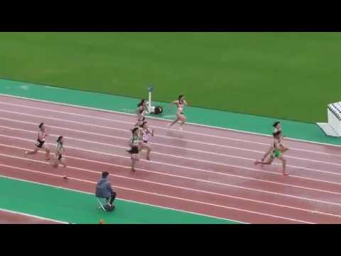 女子100m_準決勝3組_第50回北海道高体連札幌支部新人陸上20180819
