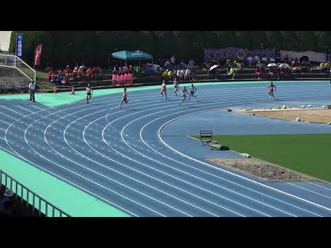 20180916100225県高校新人大会女200ｍ予選2組 上村 怜