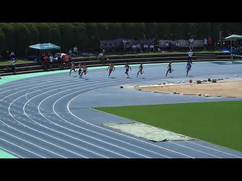 20180916123245県高校新人大会男200ｍ準決勝3組 原田 友