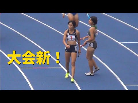 決勝 女子リレー 4x100m 栃木国体陸上2022