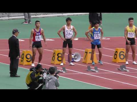 H30　ジュニアオリンピック　A男子100m　準決勝2組
