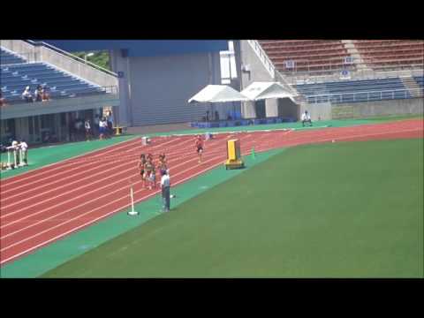 女子800m予選2組、1着：友近凜音（勝山中）2分18秒30 ～四国中学総体2017・陸上競技～