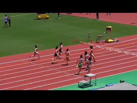 愛知県高校総体　女子100m　予選第4組　2018/05/19