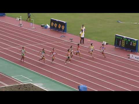 少年B女子100m準決勝1組　茨城国体