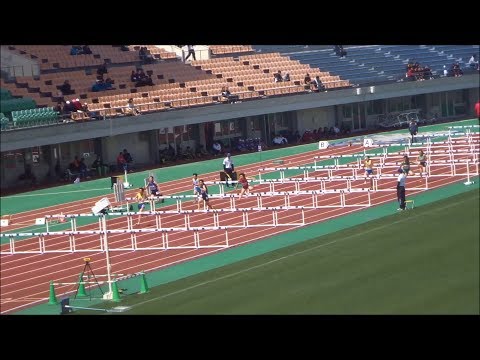 第1回愛媛陸上競技協会強化記録会・女子中学100mハードル、タイムレース1～3組