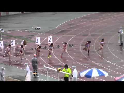 2015 西日本インカレ陸上 女子100m 準決勝2