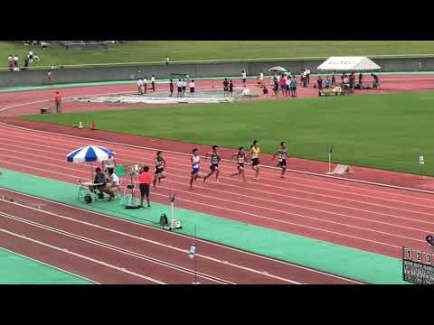 2019 静岡県中学通信 3年男子100m 予選1組