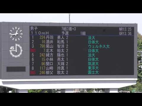 男子110mH 予選1組 関東学生新人 R01