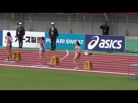 女子200m予選1組　U20日本選手権R01