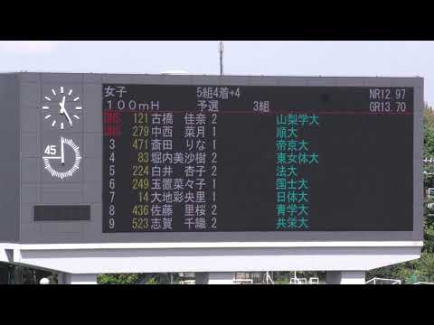 女子100mH 予選3組 関東学生新人 R01