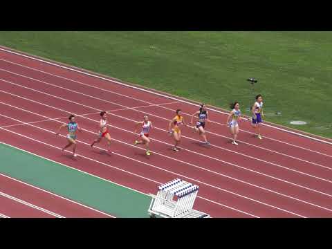 H30　千葉県高校総体　女子100m　準決勝2組