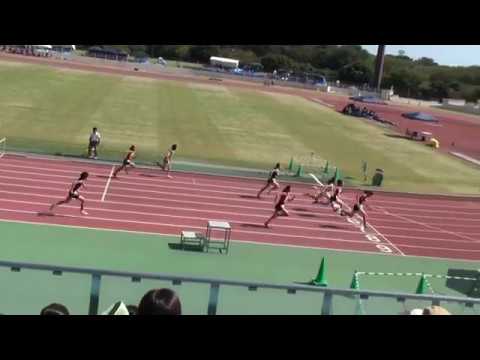 2017 茨城県中学新人陸上 女子100mH準決勝1組