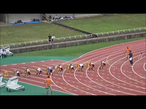 女子B（中学2年）100m　予選1組　～ジュニアオリンピック陸上　高知県選考会～