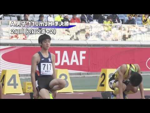 A男子110mJH 準決勝第2組 第46回ジュニアオリンピック