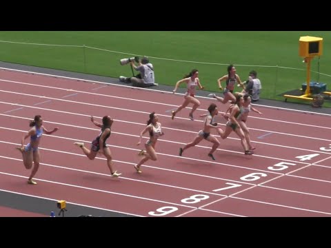 女子1部100m準決勝2組　関東インカレ2022